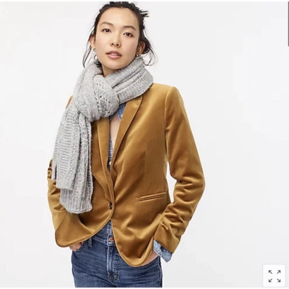 J. Crew Parker Women's Gold Velvet Blazer